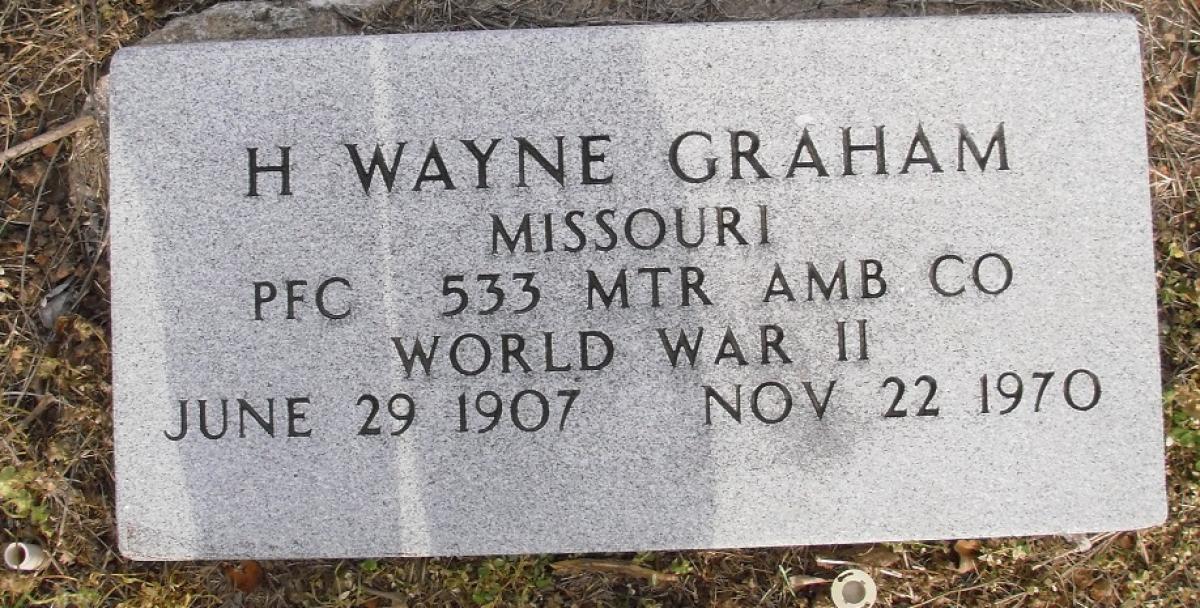 OK, Grove, Olympus Cemetery, Graham, H. Wayne Military Headstone