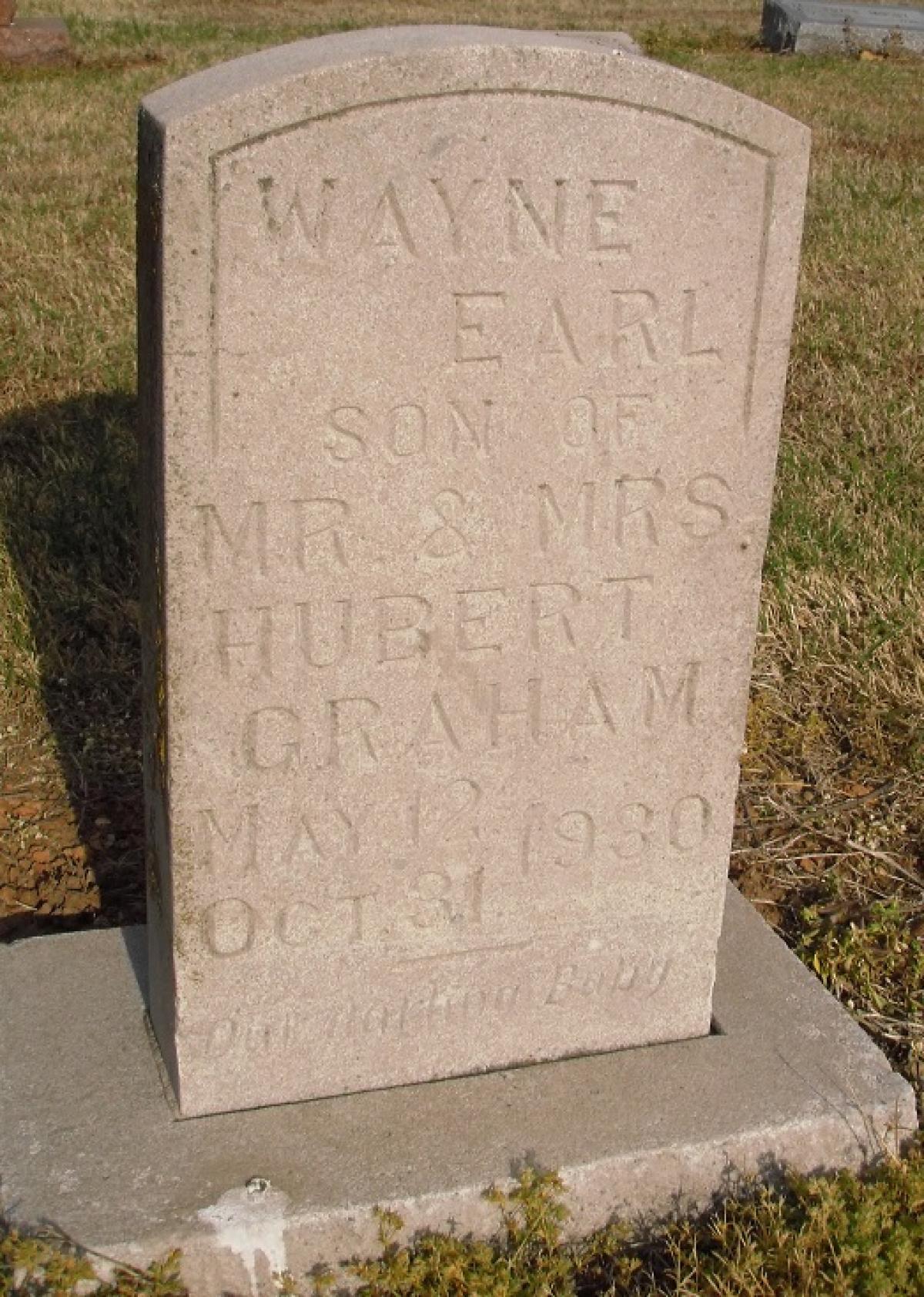 OK, Grove, Olympus Cemetery, Graham, Wayne Earl Headstone