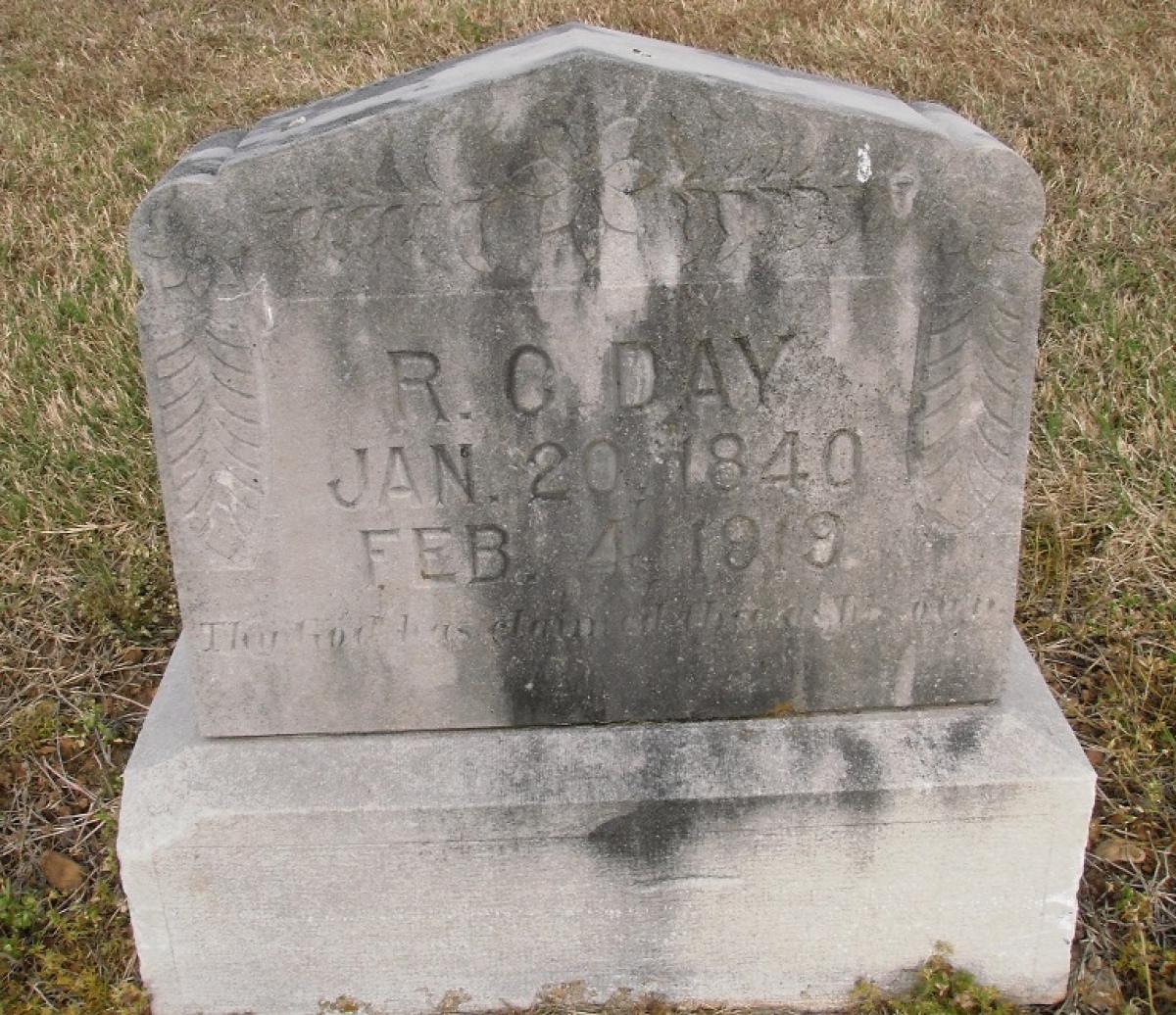 OK, Grove, Olympus Cemetery, Day, R. C. Headstone