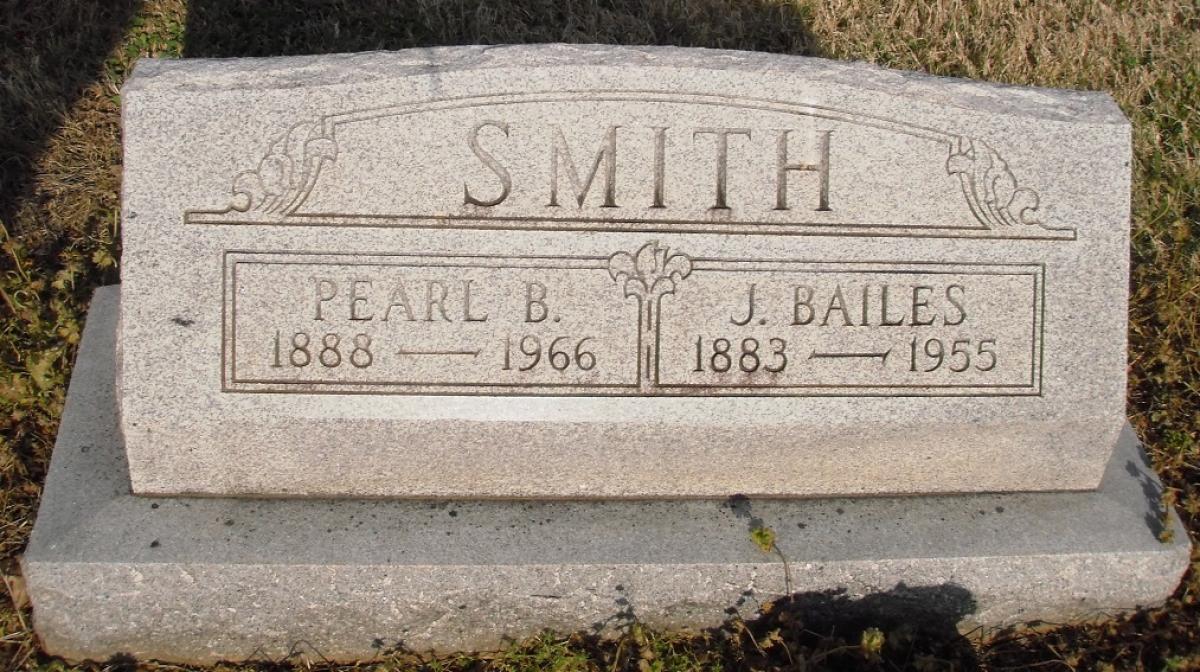 OK, Grove, Olympus Cemetery, Smith, J. Bailes & Pearl B. Headstone