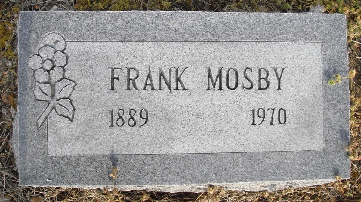 OK, Grove, Olympus Cemetery, Mosby, Frank Headstone