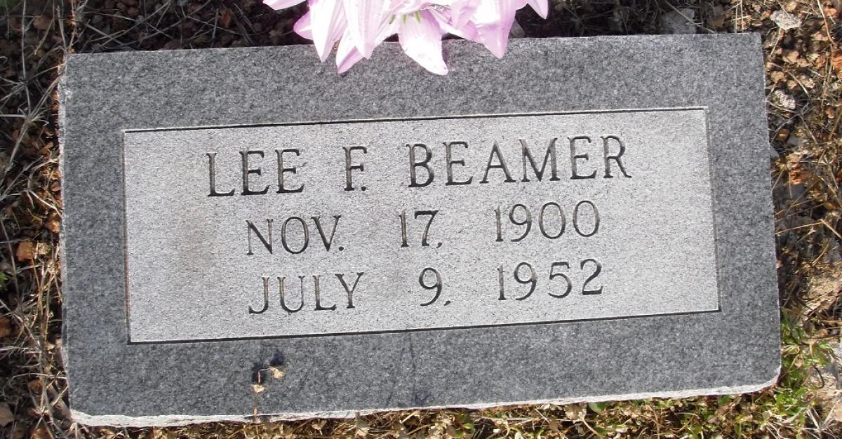 OK, Grove, Olympus Cemetery, Beamer, Lee F. Headstone