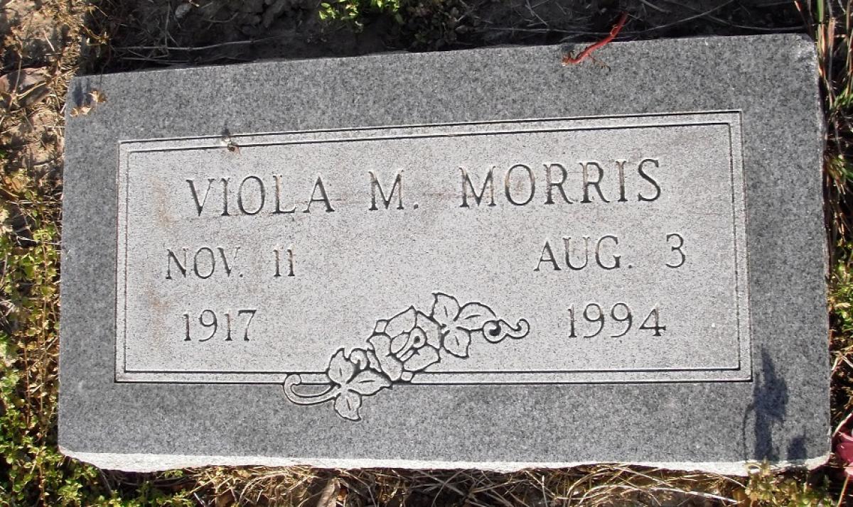 OK, Grove, Olympus Cemetery, Morris, Viola M. Headstone