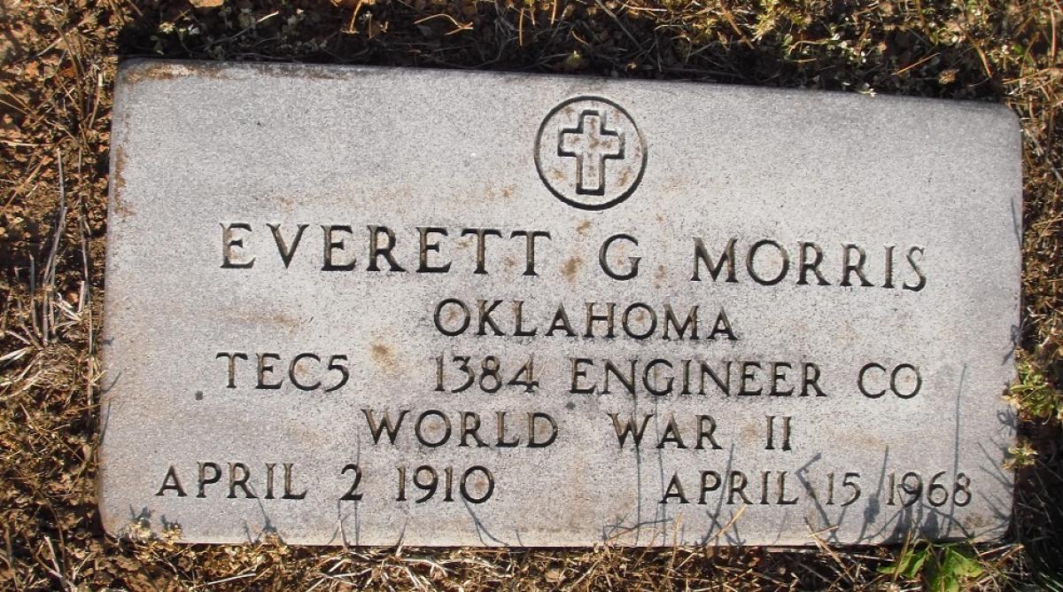 OK, Grove, Olympus Cemetery, Morris, Everett G. Military Headstone