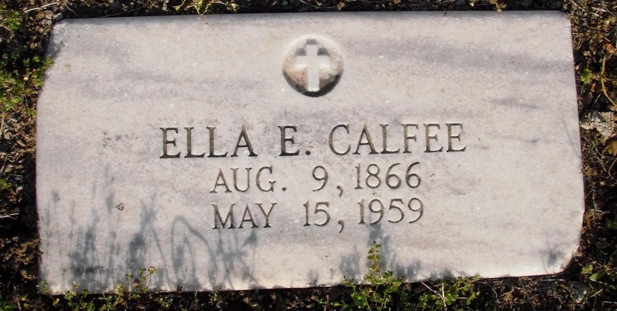 OK, Grove, Olympus Cemetery, Calfee, Ella E. Headstone