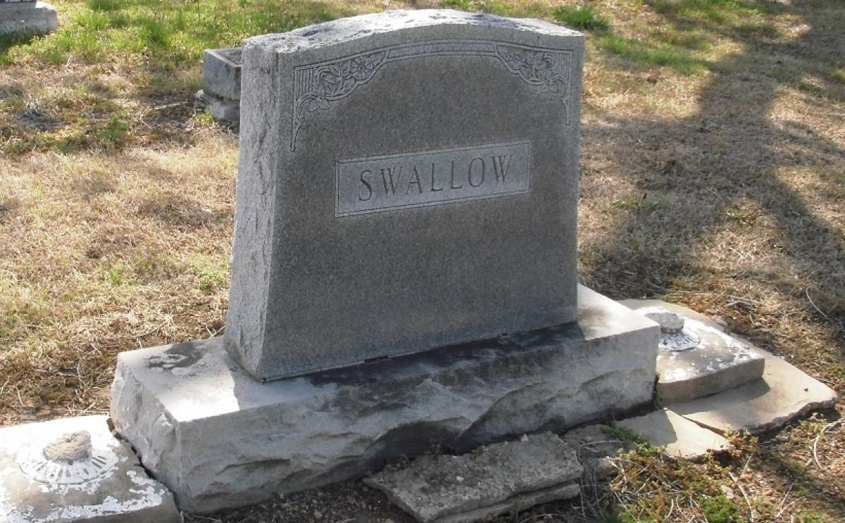 OK, Grove, Olympus Cemetery, Swallow Family Headstone