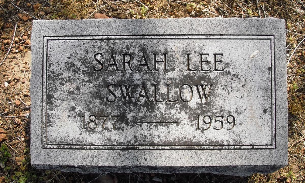 OK, Grove, Olympus Cemetery, Swallow, Sarah Lee Headstone