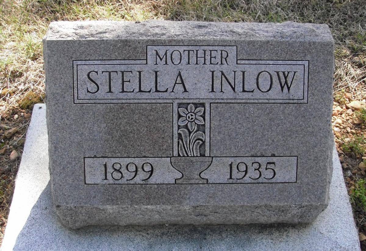 OK, Grove, Olympus Cemetery, Inlow, Stella Headstone