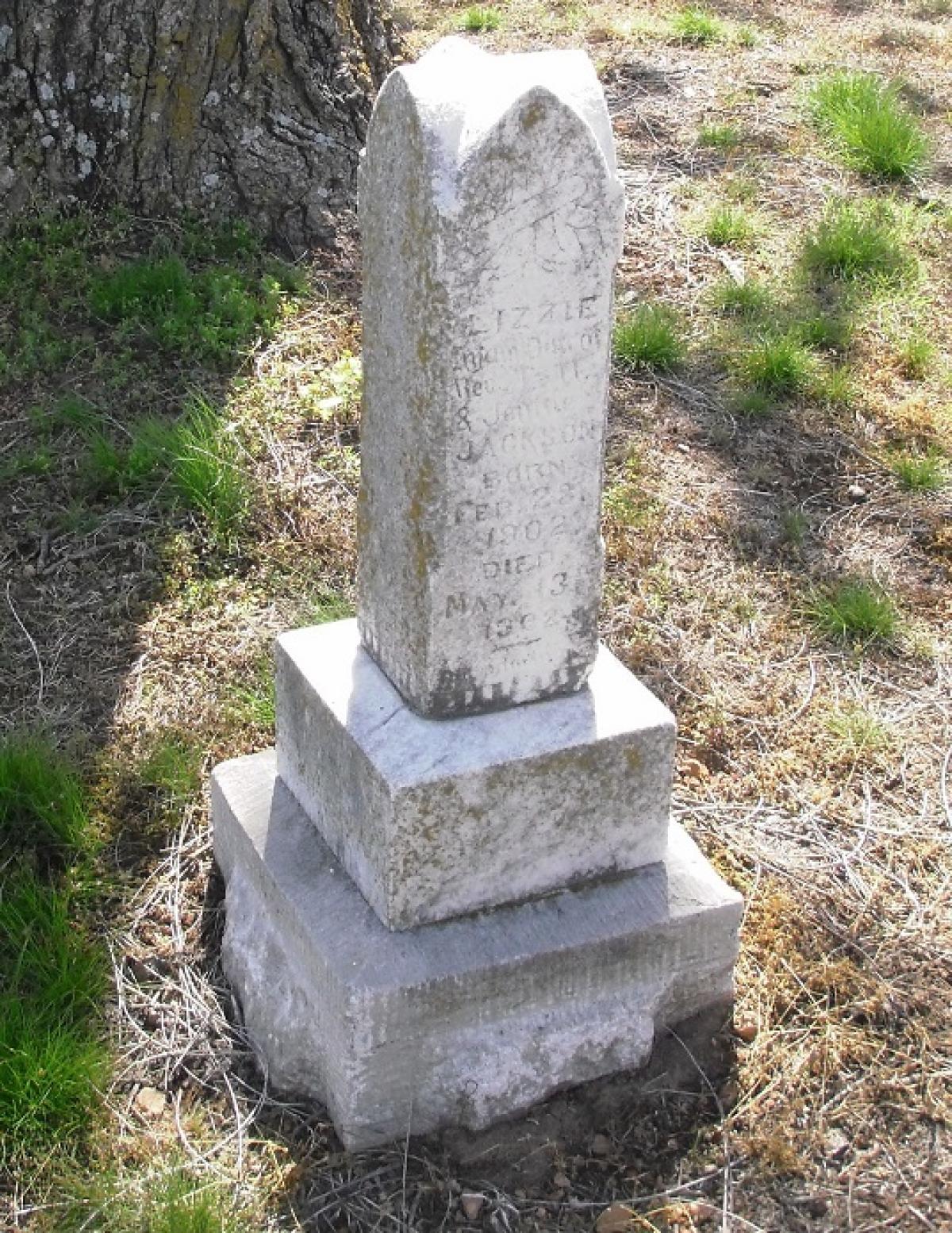 OK, Grove, Olympus Cemetery, Jackson, Lizzie Headstone