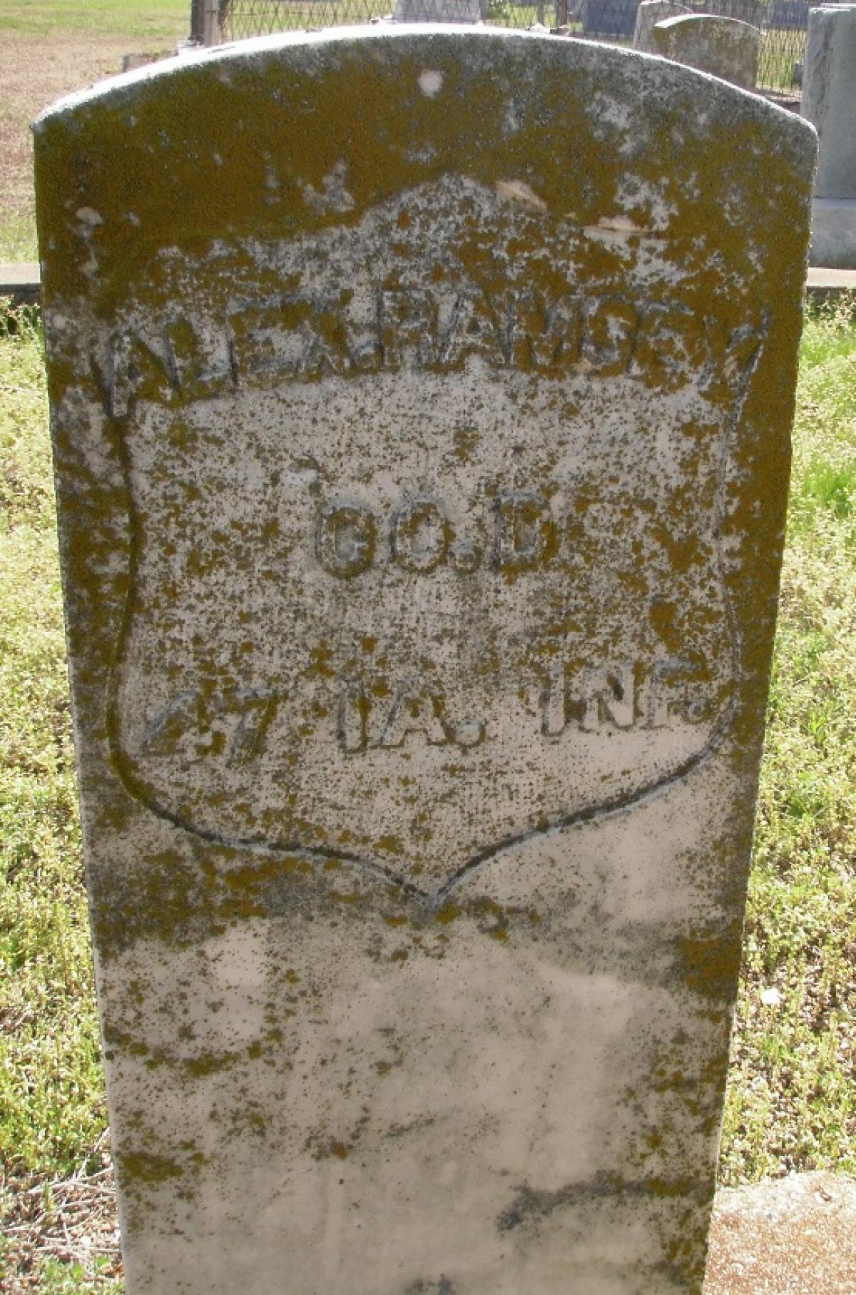 OK, Grove, Olympus Cemetery, Ramsey, Alex Military Headstone