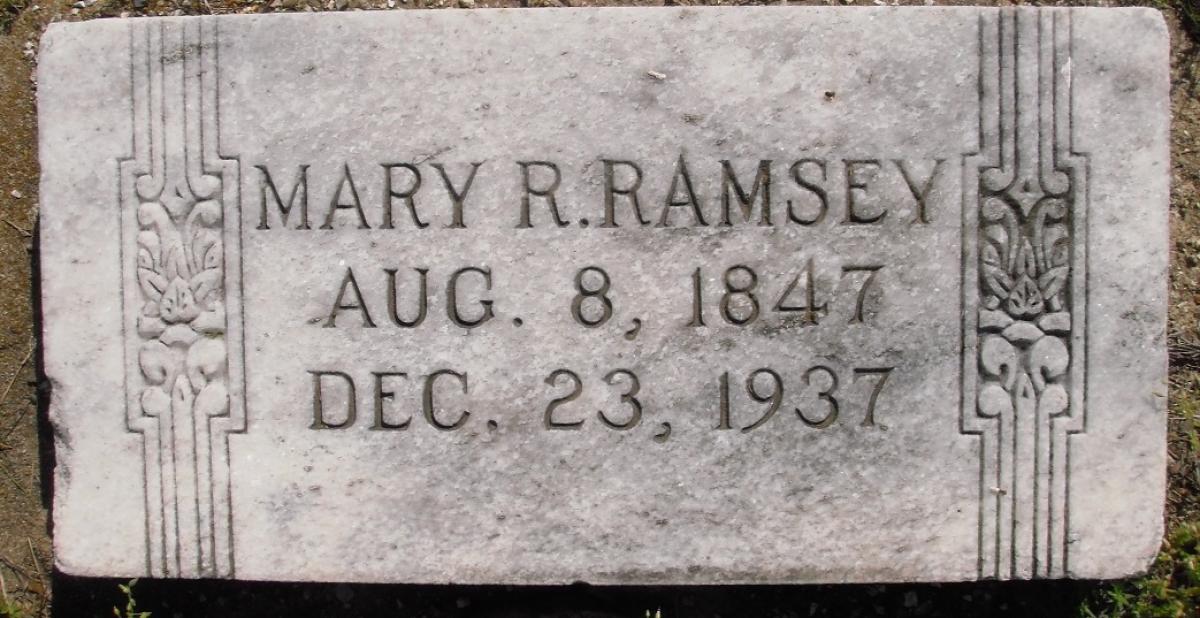 OK, Grove, Olympus Cemetery, Ramsey, Mary R. Headstone