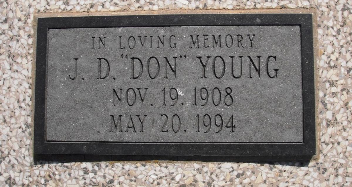OK, Grove, Olympus Cemetery, Young, J. D. (Don) Headstone