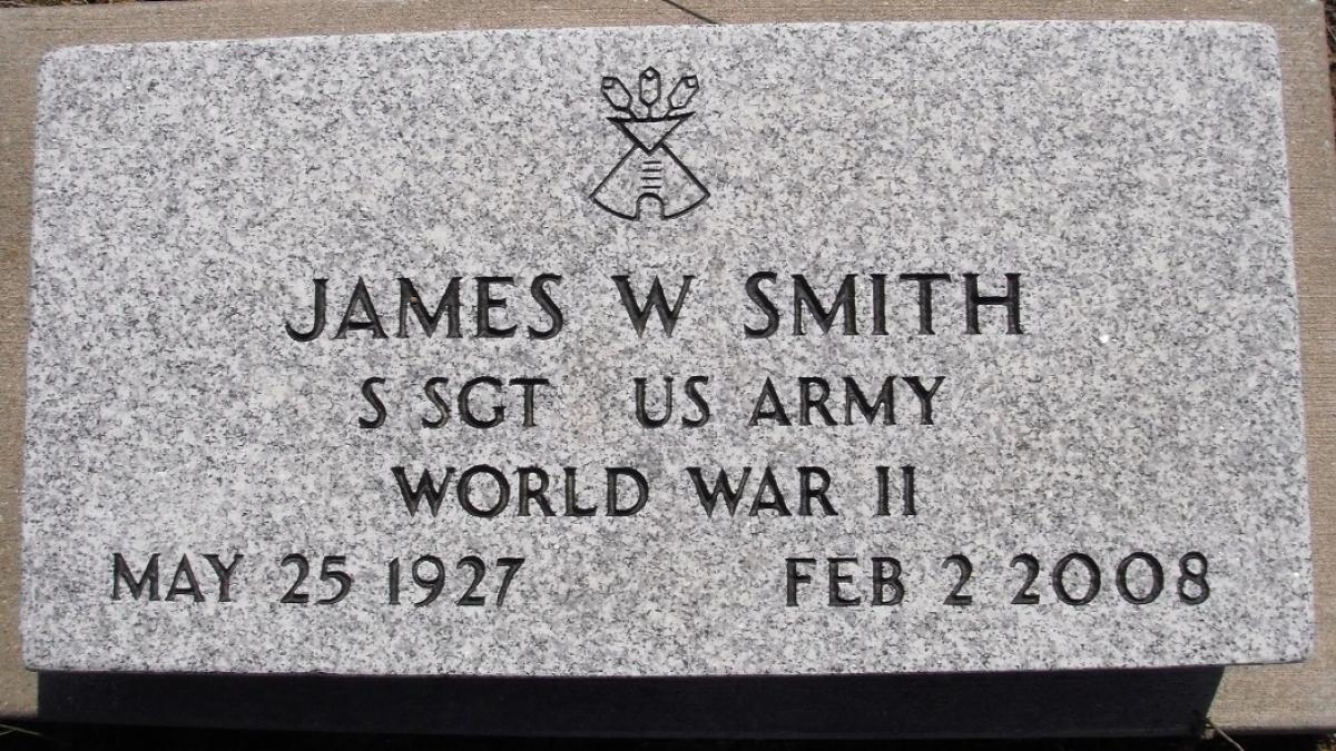 OK, Grove, Olympus Cemetery, Smith, James W. Military Headstone