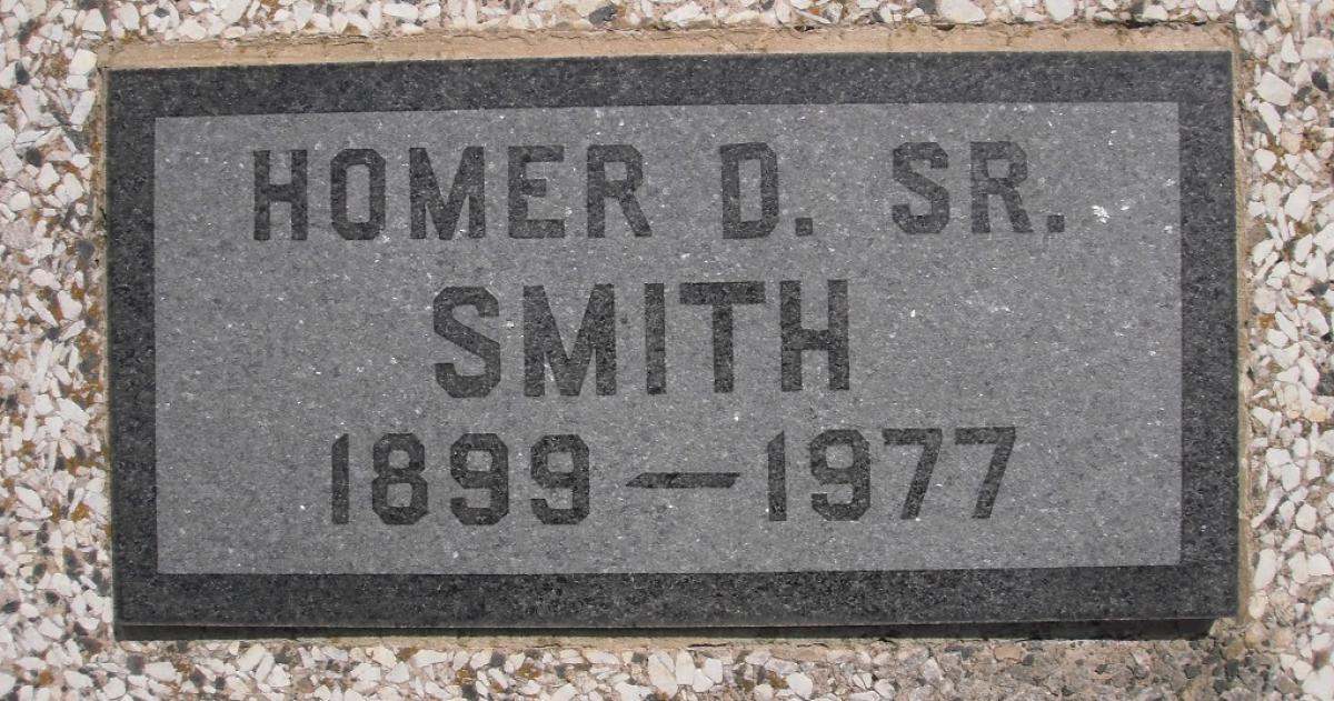 OK, Grove, Olympus Cemetery, Smith, Homer D. Sr. Headstone