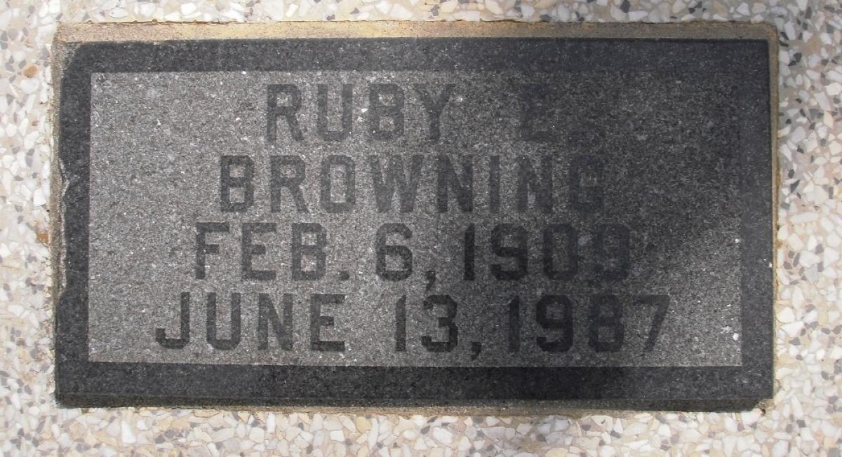 OK, Grove, Olympus Cemetery, Browning, Ruby E. Headstone