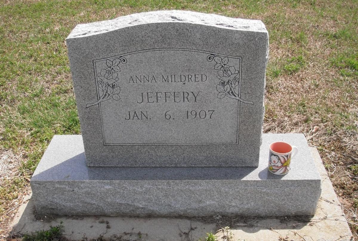 OK, Grove, Olympus Cemetery, Jeffery, Anna Mildred Headstone