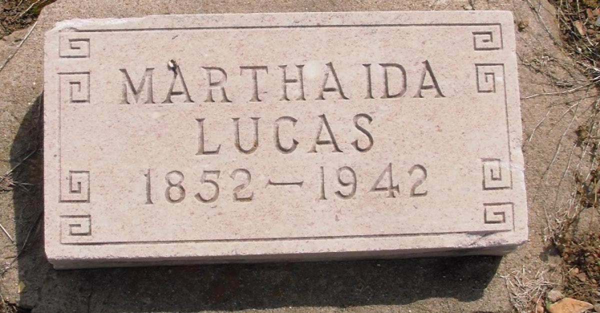 OK, Grove, Olympus Cemetery, Lucas, Martha Ida Headstone