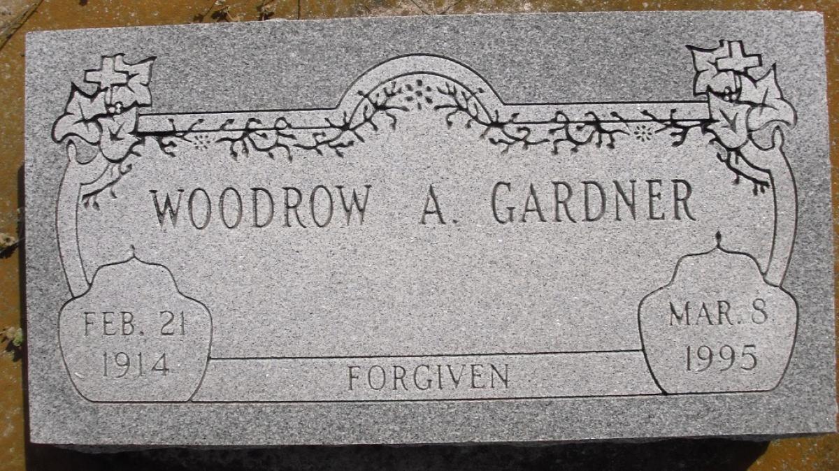 OK, Grove, Olympus Cemetery, Gardner, Woodrow A. Headstone