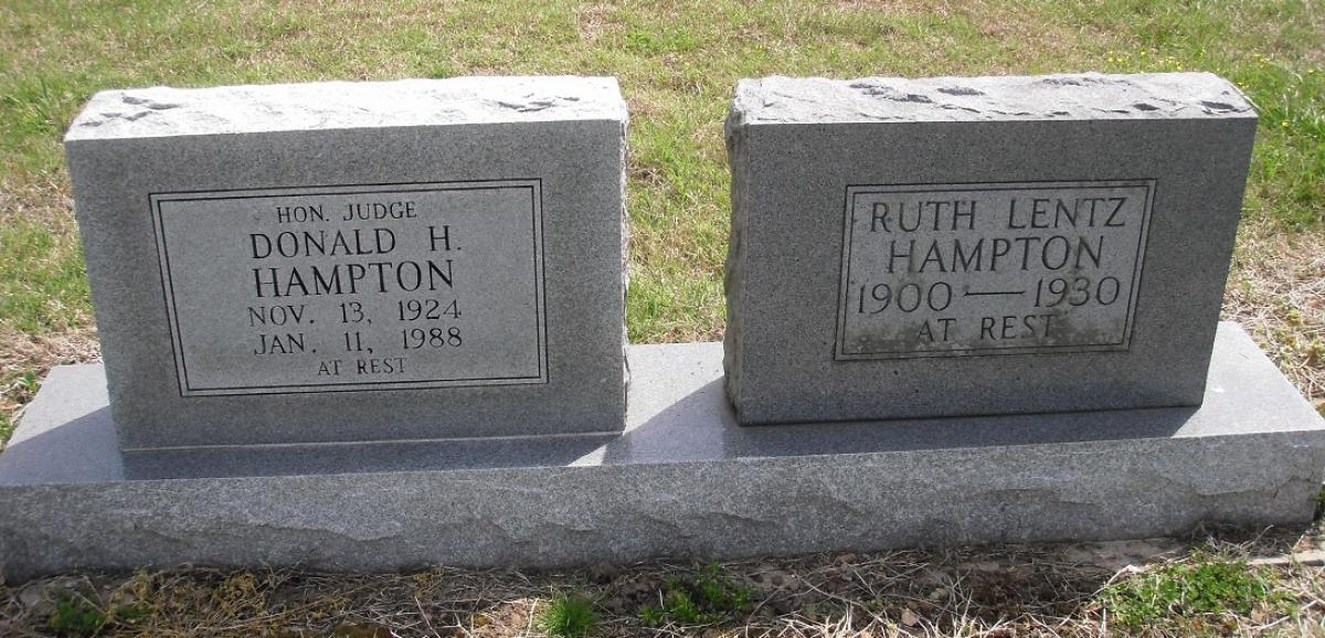 OK, Grove, Olympus Cemetery, Hampton, Donald H. & Ruth (Lentz) Headstone