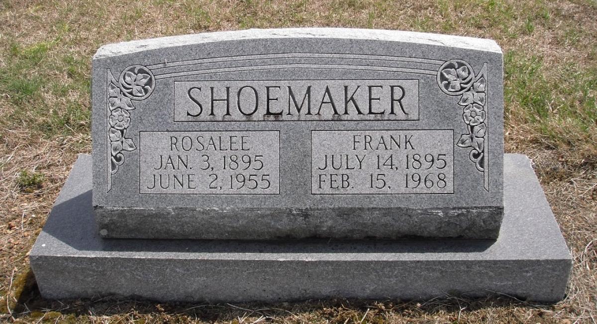 OK, Grove, Olympus Cemetery, Shoemaker, Franklin C. & Rosalee Headstone