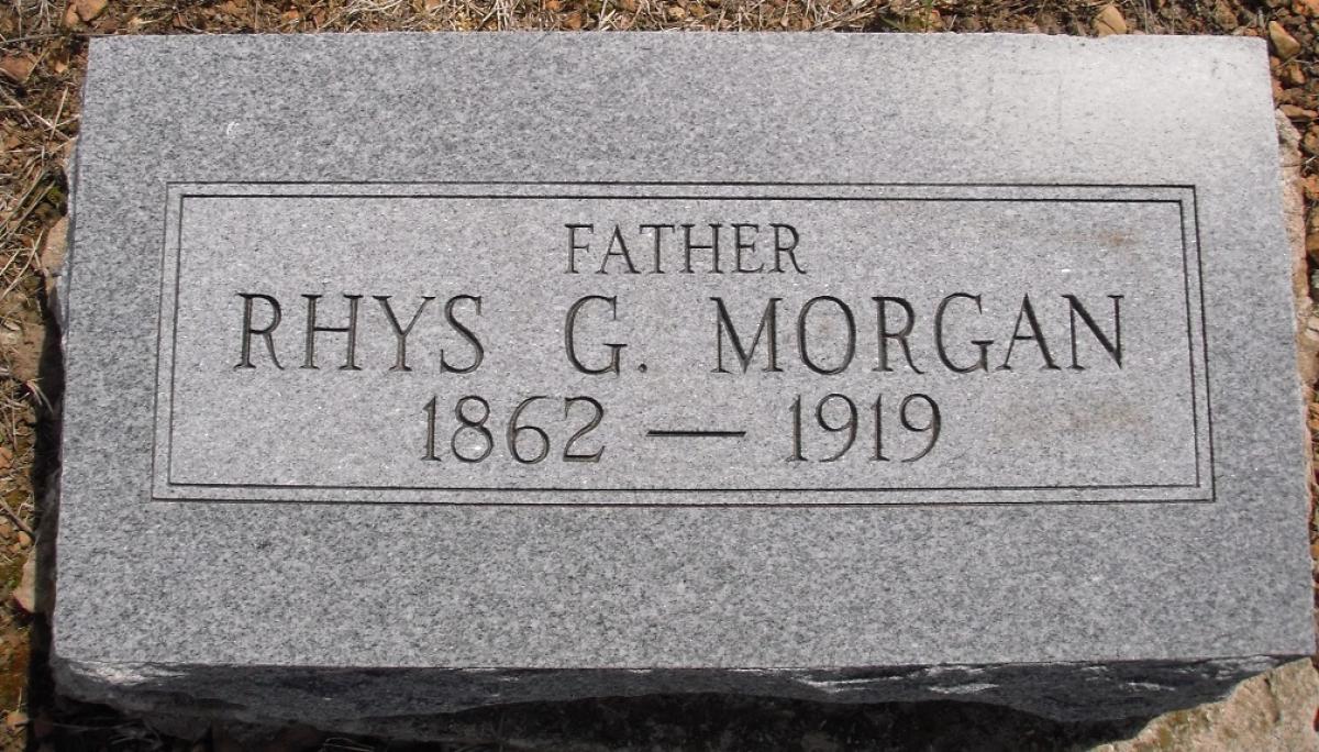 OK, Grove, Olympus Cemetery, Morgan, Rhys G. Headstone