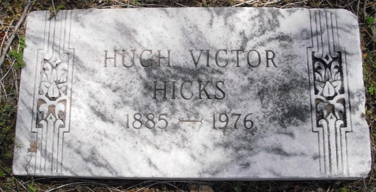 OK, Grove, Olympus Cemetery, Hicks, Hugh Victor Headstone