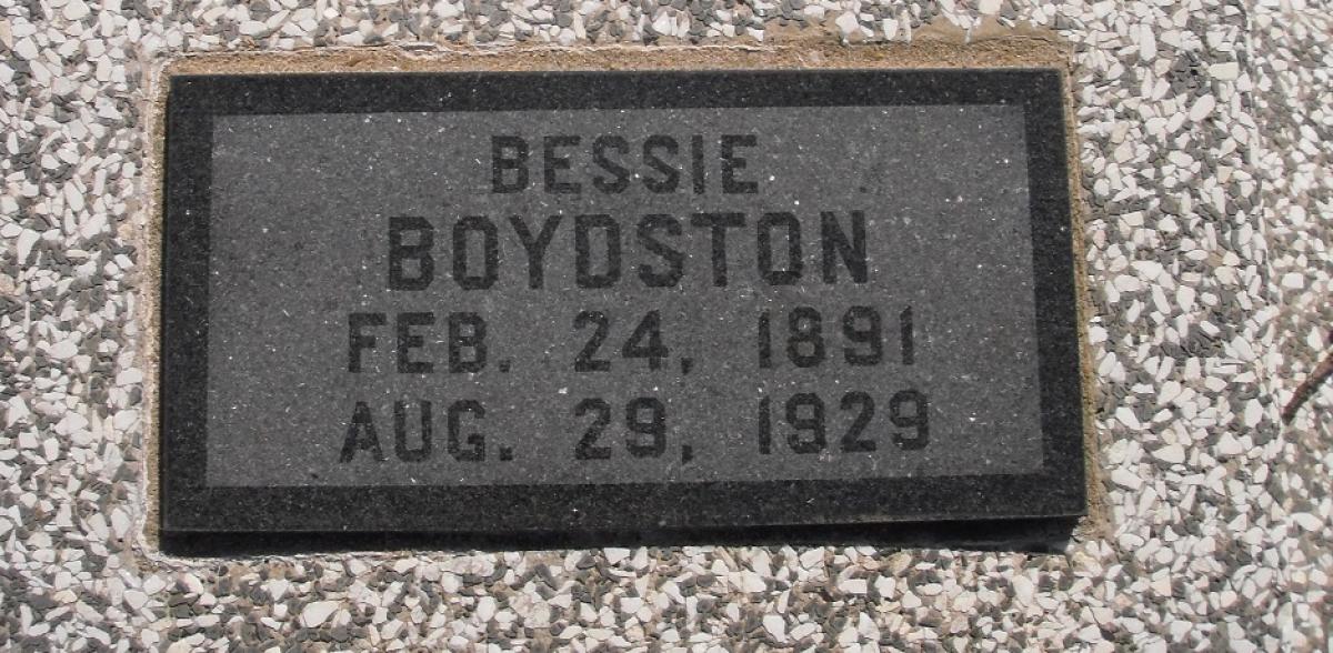 OK, Grove, Olympus Cemetery, Boydston, Bessie Headstone