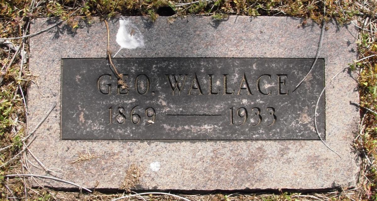 OK, Grove, Olympus Cemetery, Wallace, Geo. Headstone