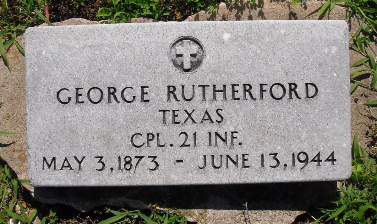 OK, Grove, Olympus Cemetery, Rutherford, George Military Headstone