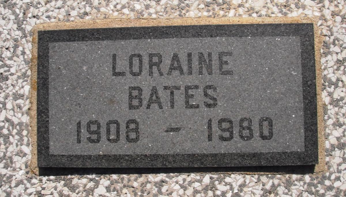 OK, Grove, Olympus Cemetery, Bates, Loraine Headstone