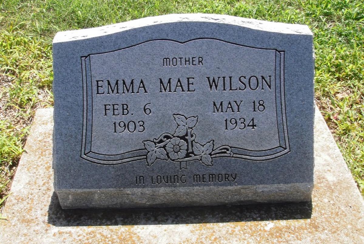OK, Grove, Olympus Cemetery, Wilson, Emma Mae Headstone