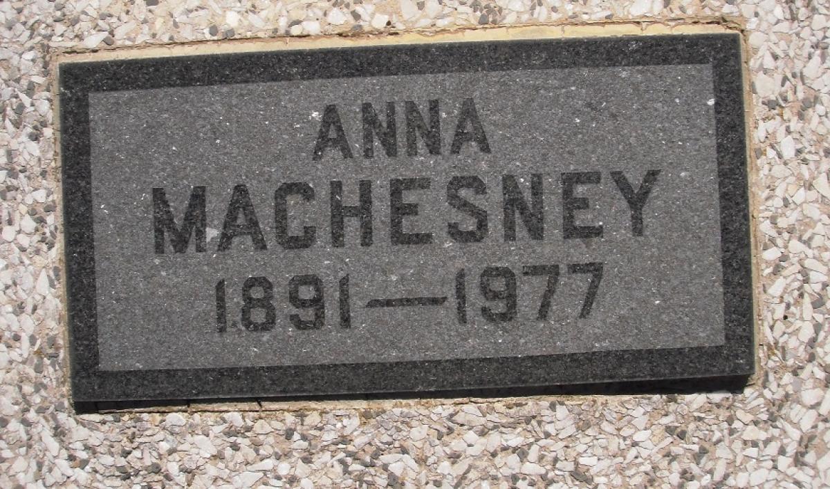 OK, Grove, Olympus Cemetery, Machesney, Anna Headstone