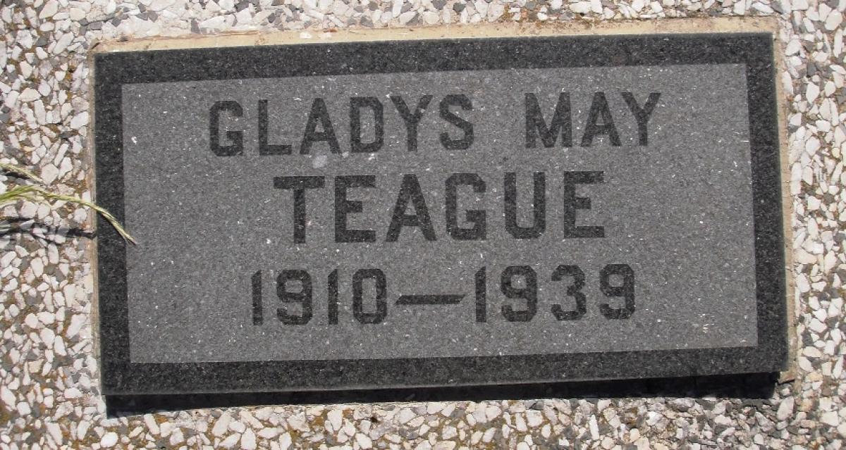 OK, Grove, Olympus Cemetery, Teague, Gladys May Headstone