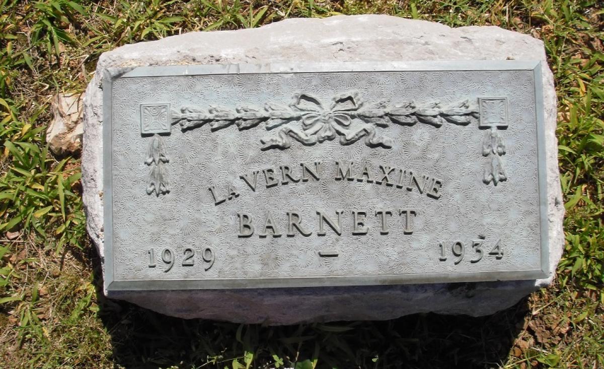 OK, Grove, Olympus Cemetery, Barnett, LaVern Maxine Headstone