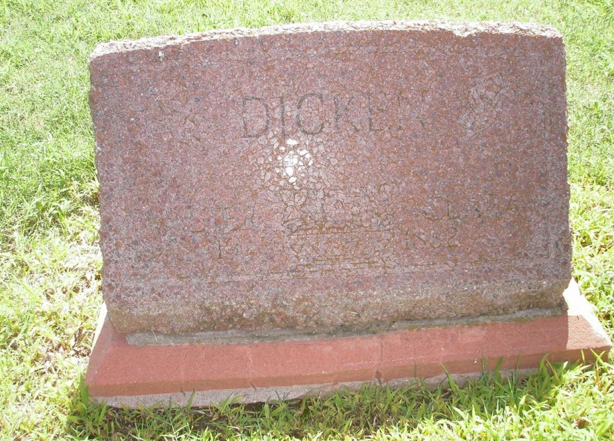 OK, Grove, Olympus Cemetery, Dicken, Walter & Clara Headstone