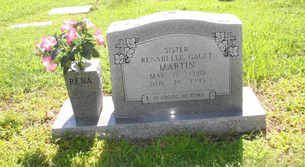 OK, Grove, Olympus Cemetery, Martin, Renabelle (Gault) Headstone