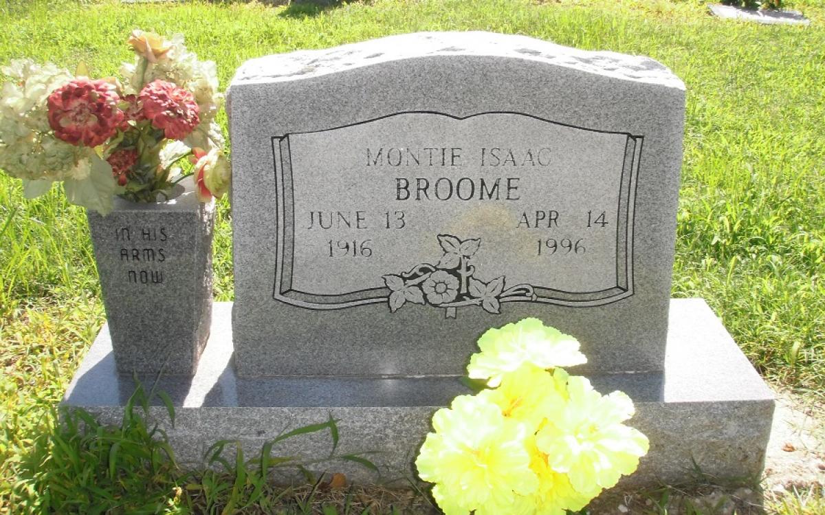 OK, Grove, Olympus Cemetery, Broome, Montie Isaac Headstone