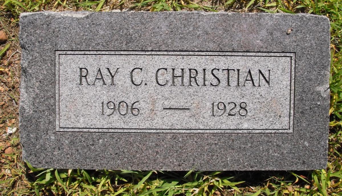OK, Grove, Olympus Cemetery, Christian, Ray C. Headstone