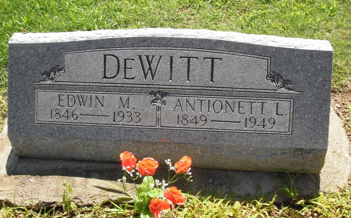 OK, Grove, Olympus Cemetery, DeWitt, Edwin M. & Antionett L. Headstone