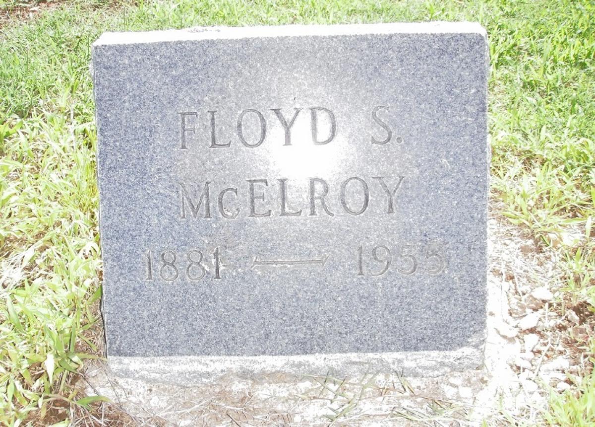 OK, Grove, Olympus Cemetery, McElroy, Floyd S. Headstone