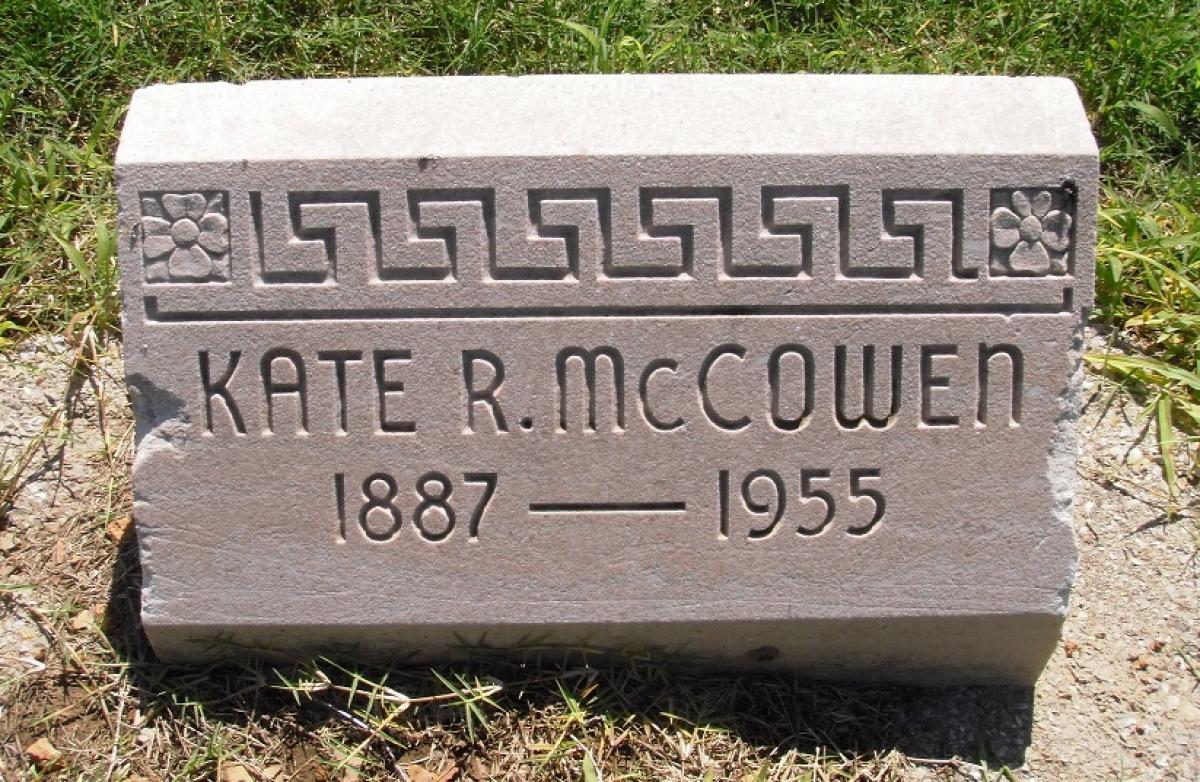 OK, Grove, Olympus Cemetery, McCowen, Kate R. Headstone