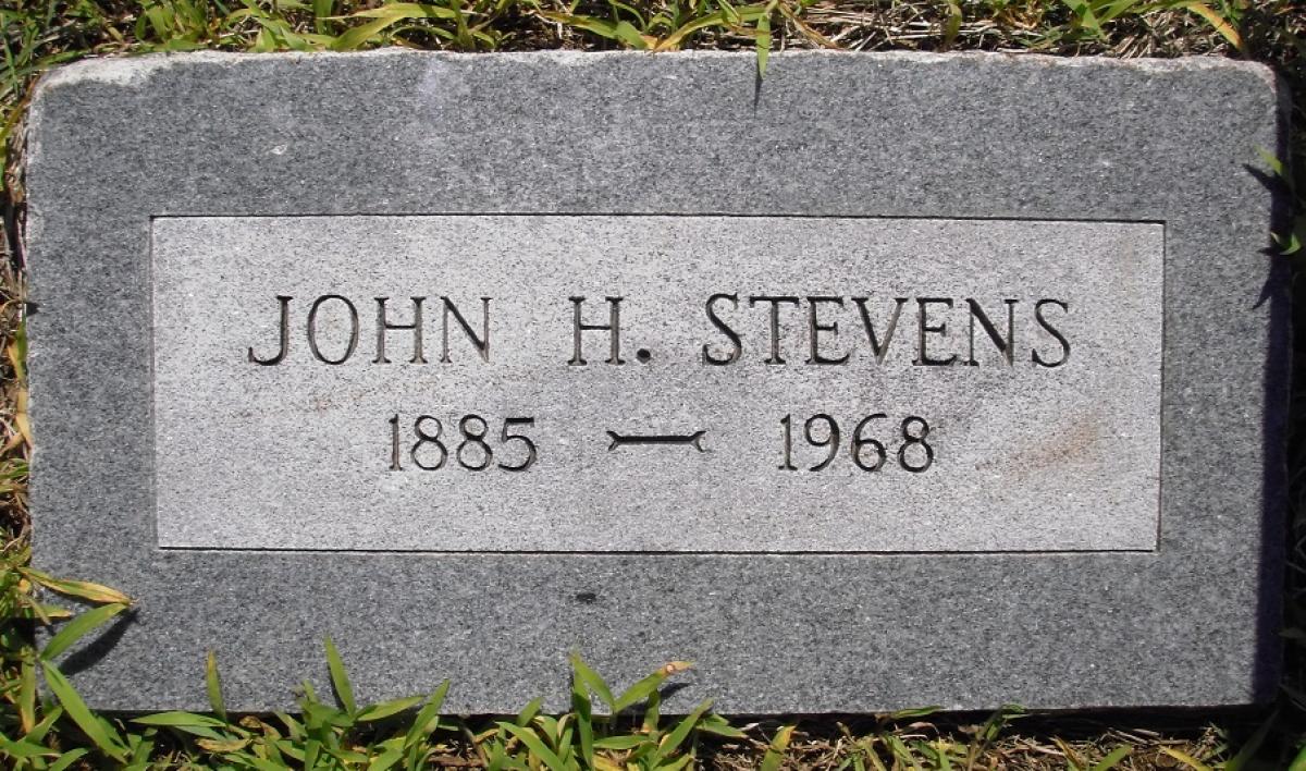 OK, Grove, Olympus Cemetery, Stevens, John H. Headstone