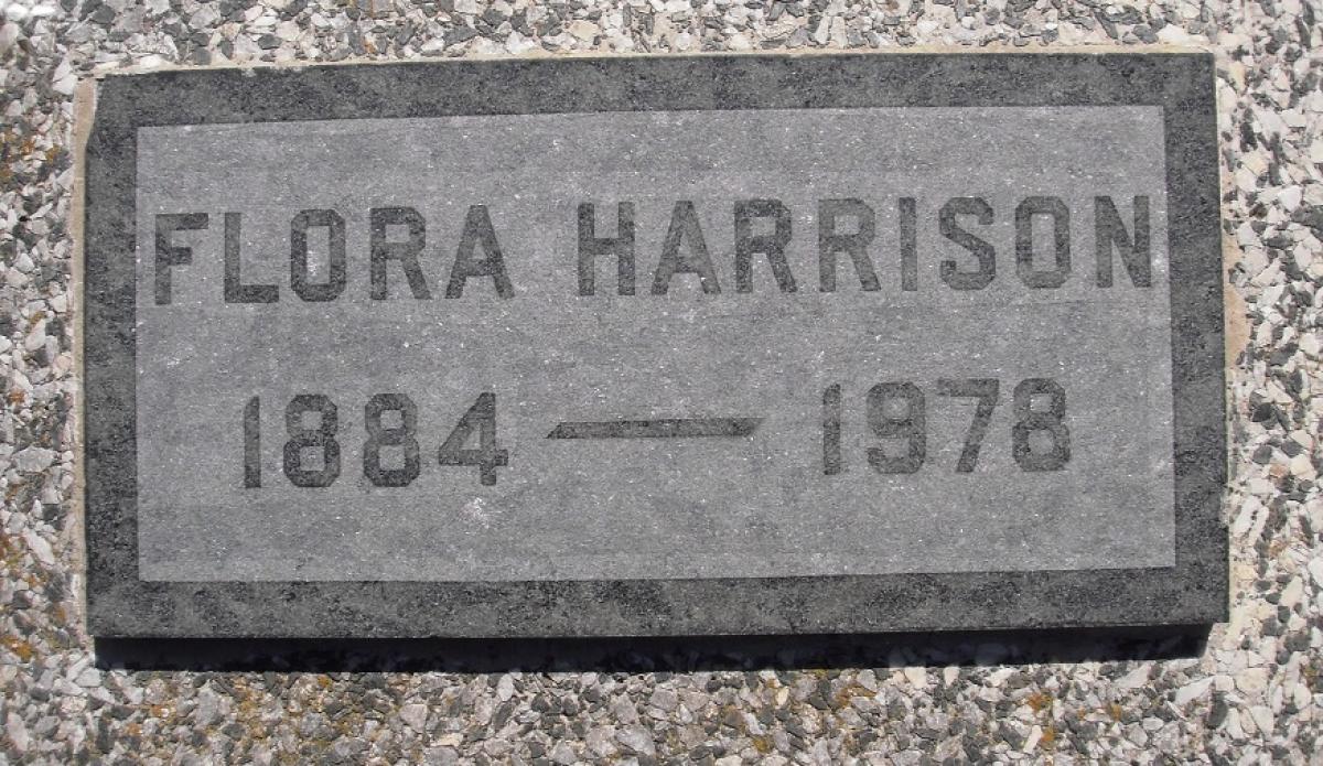 OK, Grove, Olympus Cemetery, Harrison, Flora Headstone
