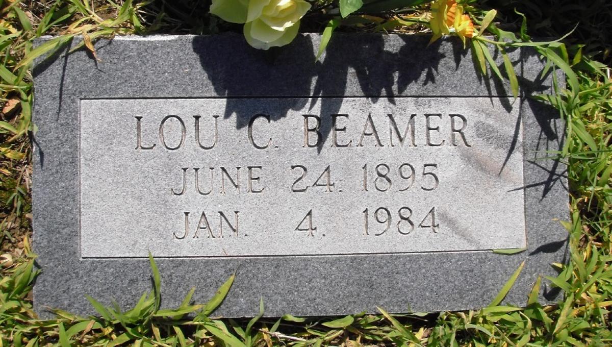 OK, Grove, Olympus Cemetery, Beamer, Lou C. Headstone