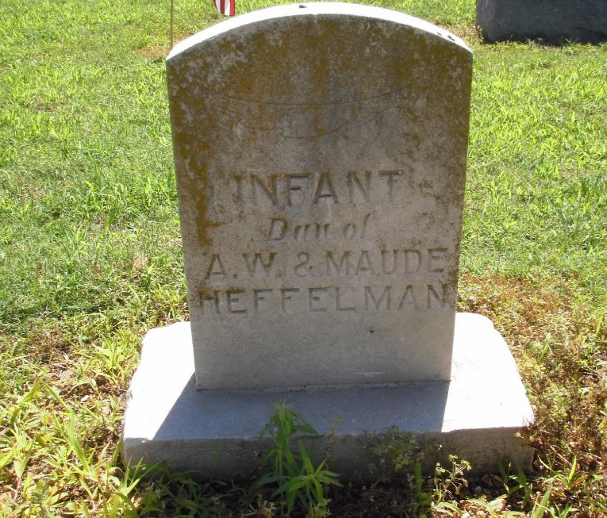 OK, Grove, Olympus Cemetery, Heffelman, Infant Daughter Headstone