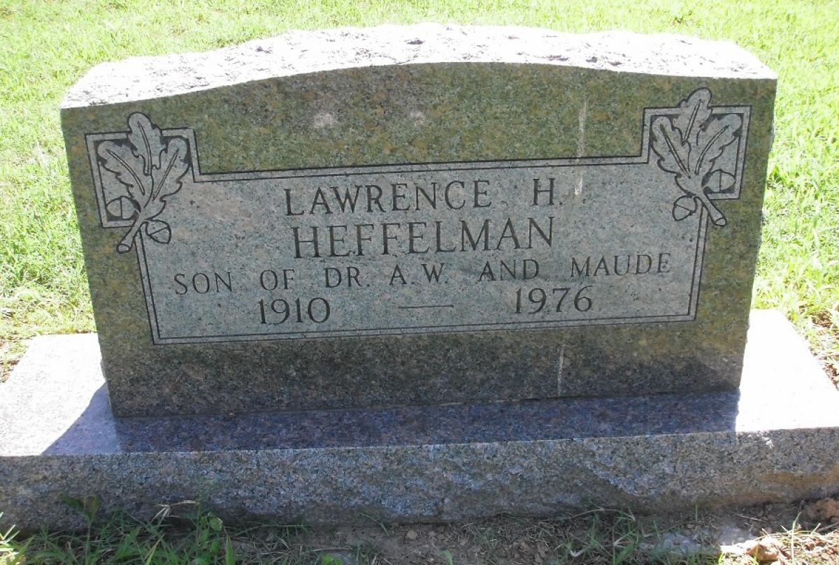 OK, Grove, Olympus Cemetery, Heffelman, Lawrence H. Headstone
