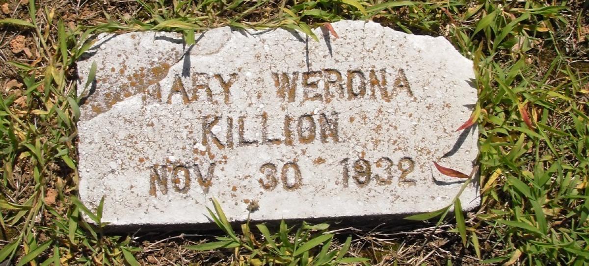 OK, Grove, Olympus Cemetery, Killion, Mary Werona Headstone