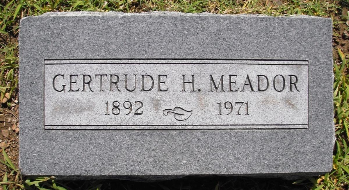 OK, Grove, Olympus Cemetery, Meador, Gertrude H. Headstone
