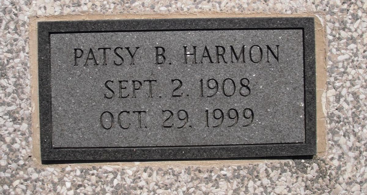 OK, Grove, Olympus Cemetery, Harmon, Patsy B. Headstone