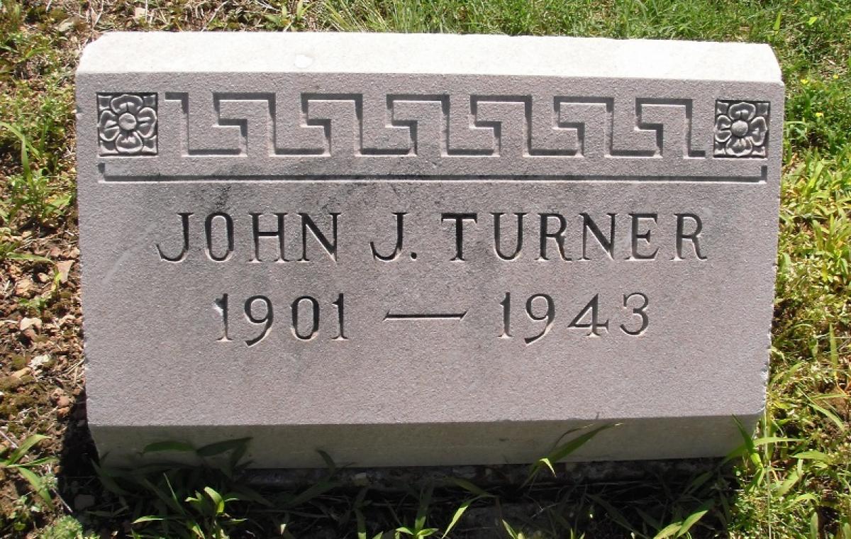 OK, Grove, Olympus Cemetery, Turner, John J. Headstone